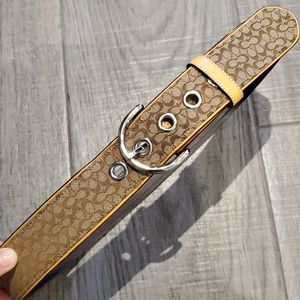 Coach beige monogram wide belt